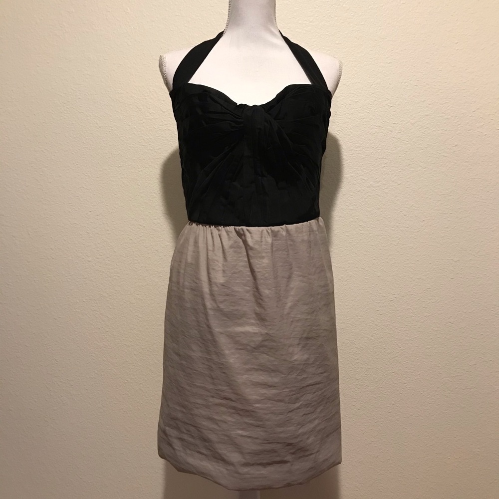 Brian Reyes The Rachel Dress in Black & Beige